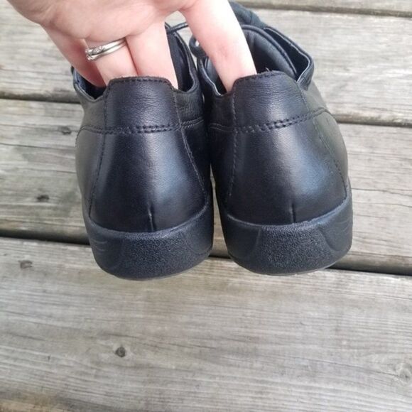 Dansko Adriana Black Leather Lace-up Sneakers Size 41 - Picture 5 of 8